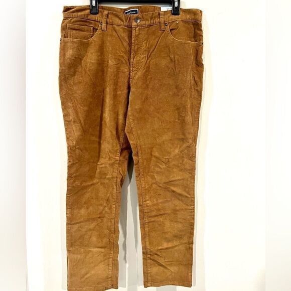 Club Room Men's pants Stretch Corduroy Pants Brown, men jeans 34W/30L - Picture 7 of 7